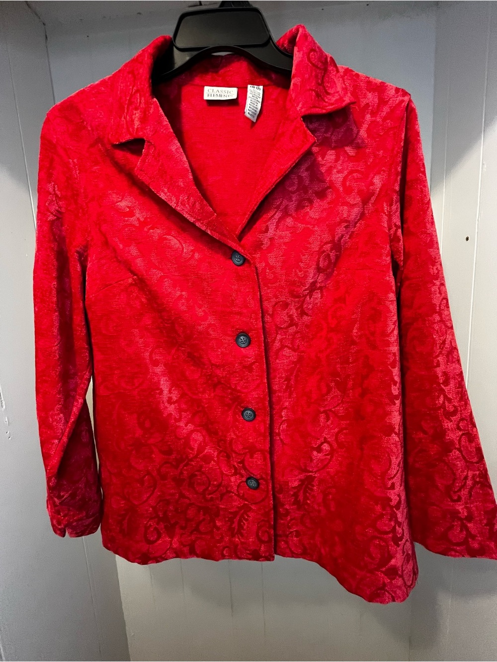 Classic Elements Women's Red Button-Front Jacket